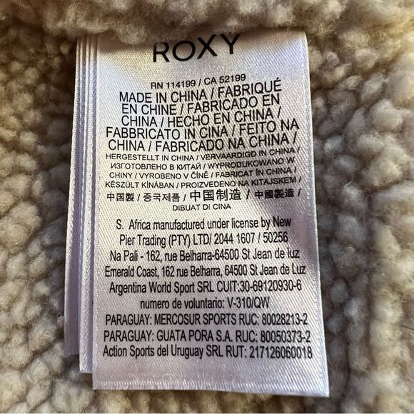Roxy Desert Sands Sherpa-Lined Corduroy Jacket Size S - Picture 9 of 9